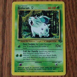 Vintage Pokemon 1999 "Nidoran (Female)" Trading/Playing Card